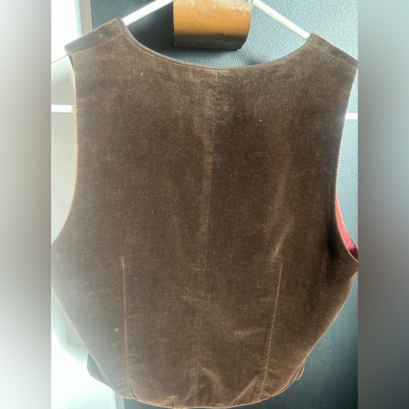 Vintage 70s/80s Patty Woodard California Brown Velvet Vest Size S/M - Picture 5 of 10